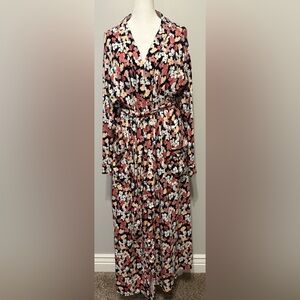 J. Jill Sleep Floral Ultrasoft Belted Long Robe - Size 2X
